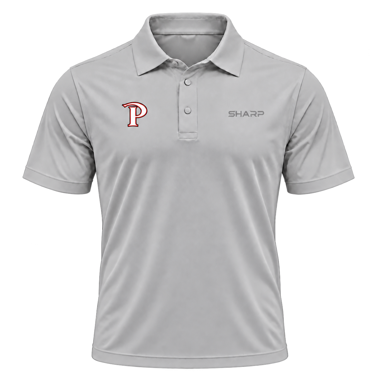 Patterson Performance Polo 1.0 in Gray — transparent front view