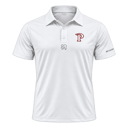 Patterson Performance Polo 2.0 in White — transparent front view