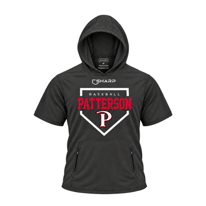patterson polycotton homeplate black short sleeve front — transparent product view