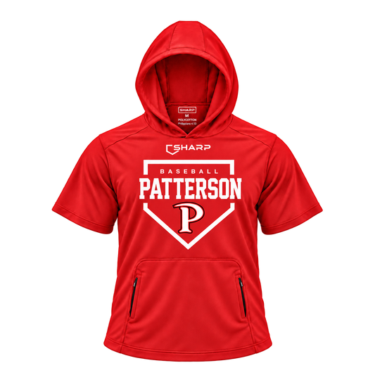 patterson polycotton homeplate red short sleeve front — transparent product view