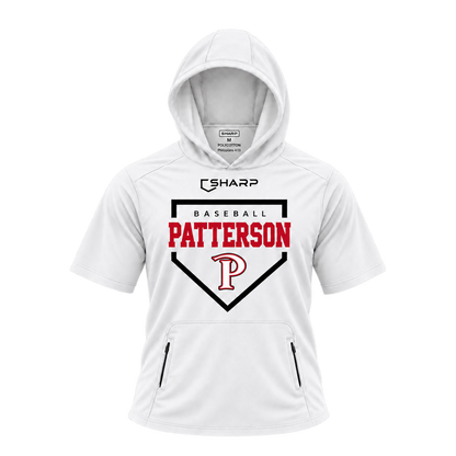 patterson polycotton homeplate white short sleeve front — transparent product view