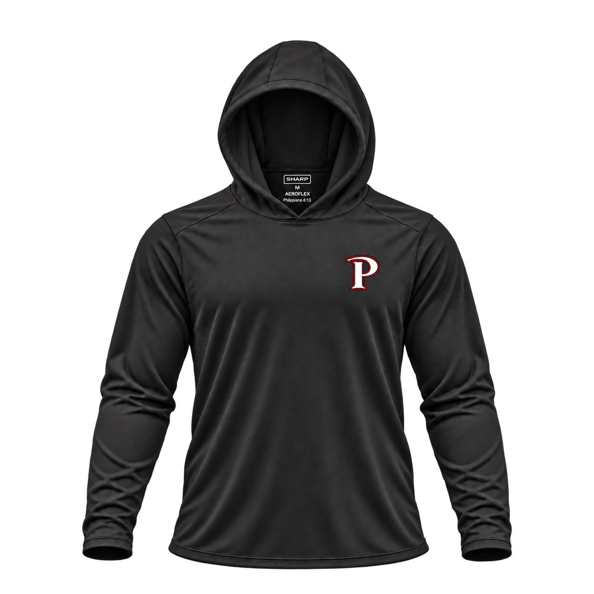patterson premium crest black hood up — transparent product view