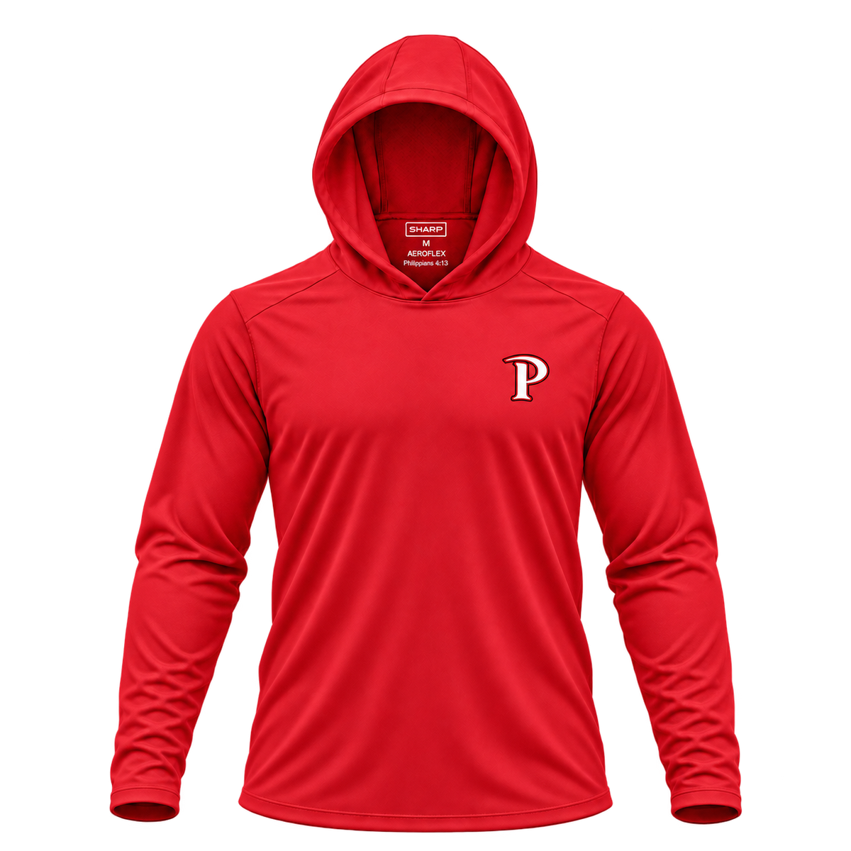 patterson premium crest red hood up — transparent product view