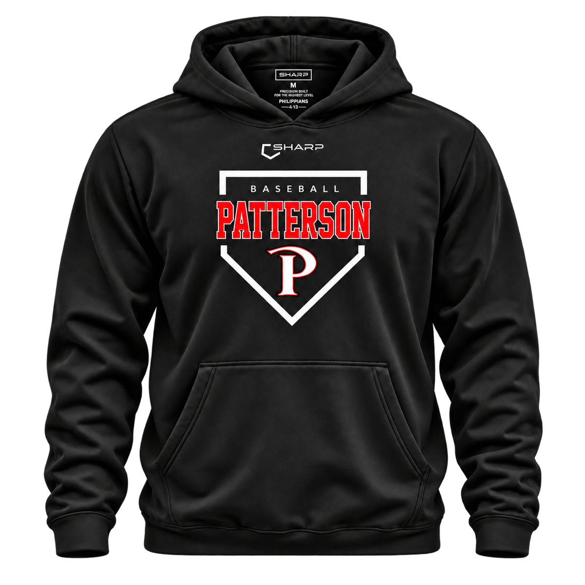 patterson pullover black front — transparent product view
