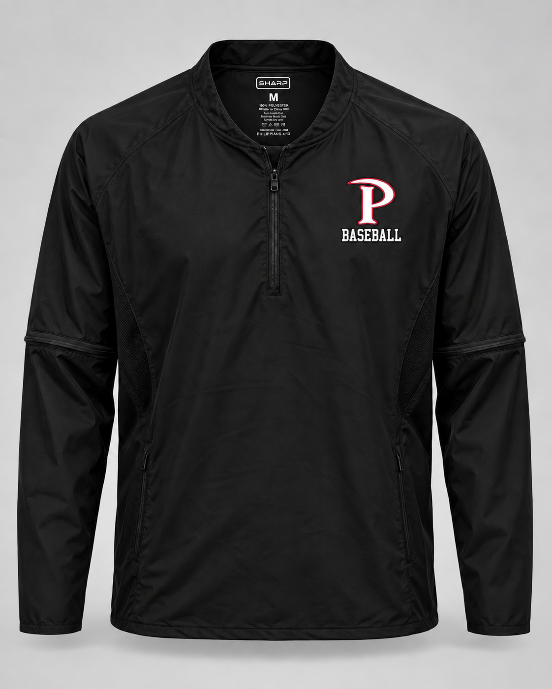 Patterson removable sleeve cage jacket in black
