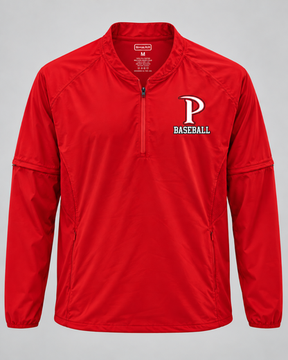 Patterson removable sleeve cage jacket in red