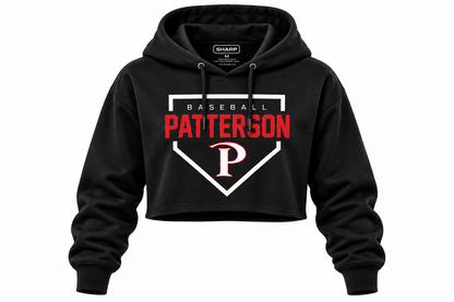 Patterson women's crop hoodie in black
