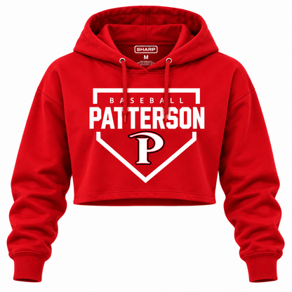 Patterson women's crop hoodie in red