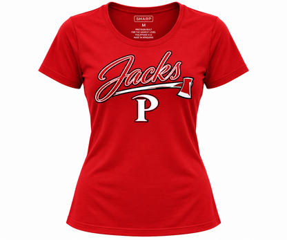 Patterson women's Jacks performance tee in red