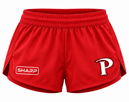 Patterson women's performance shorts in red