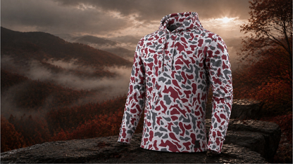 Ultra Fit Performance Maroon & Gray Camo Hoodie