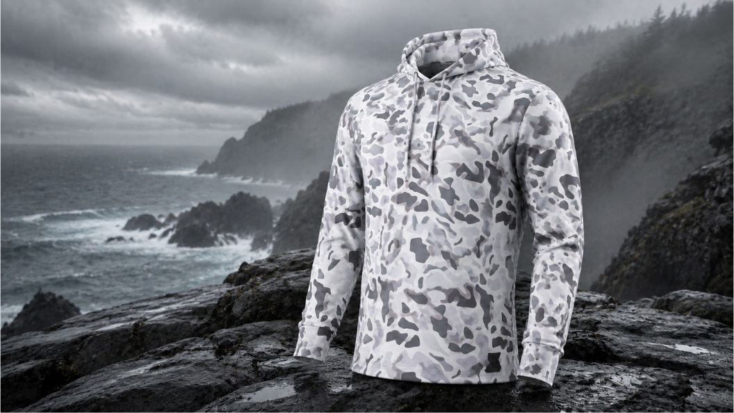 Ultra Fit Performance Gray & Light Gray Camo Hoodie