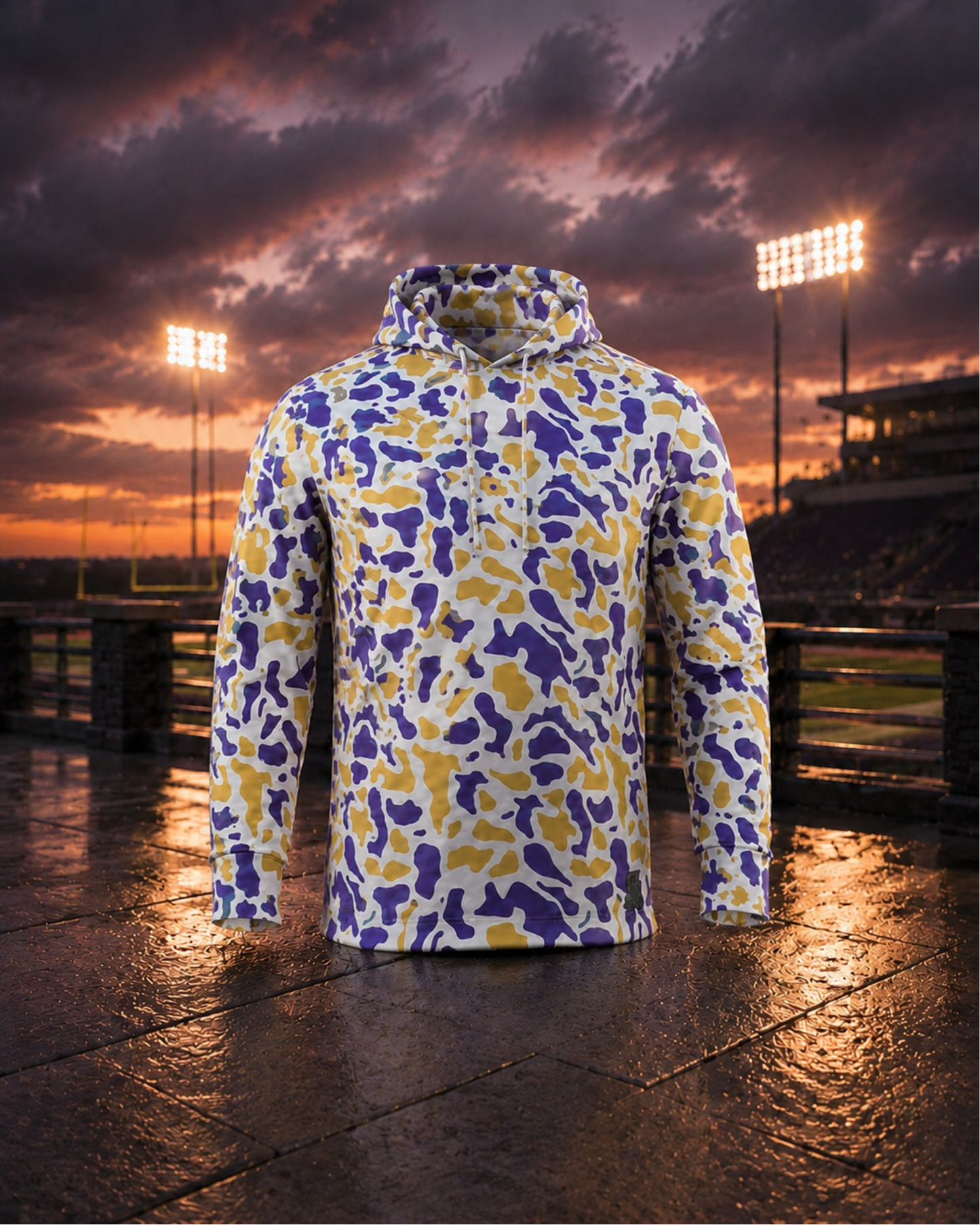 Ultra Fit Performance Purple & Gold Camo Hoodie