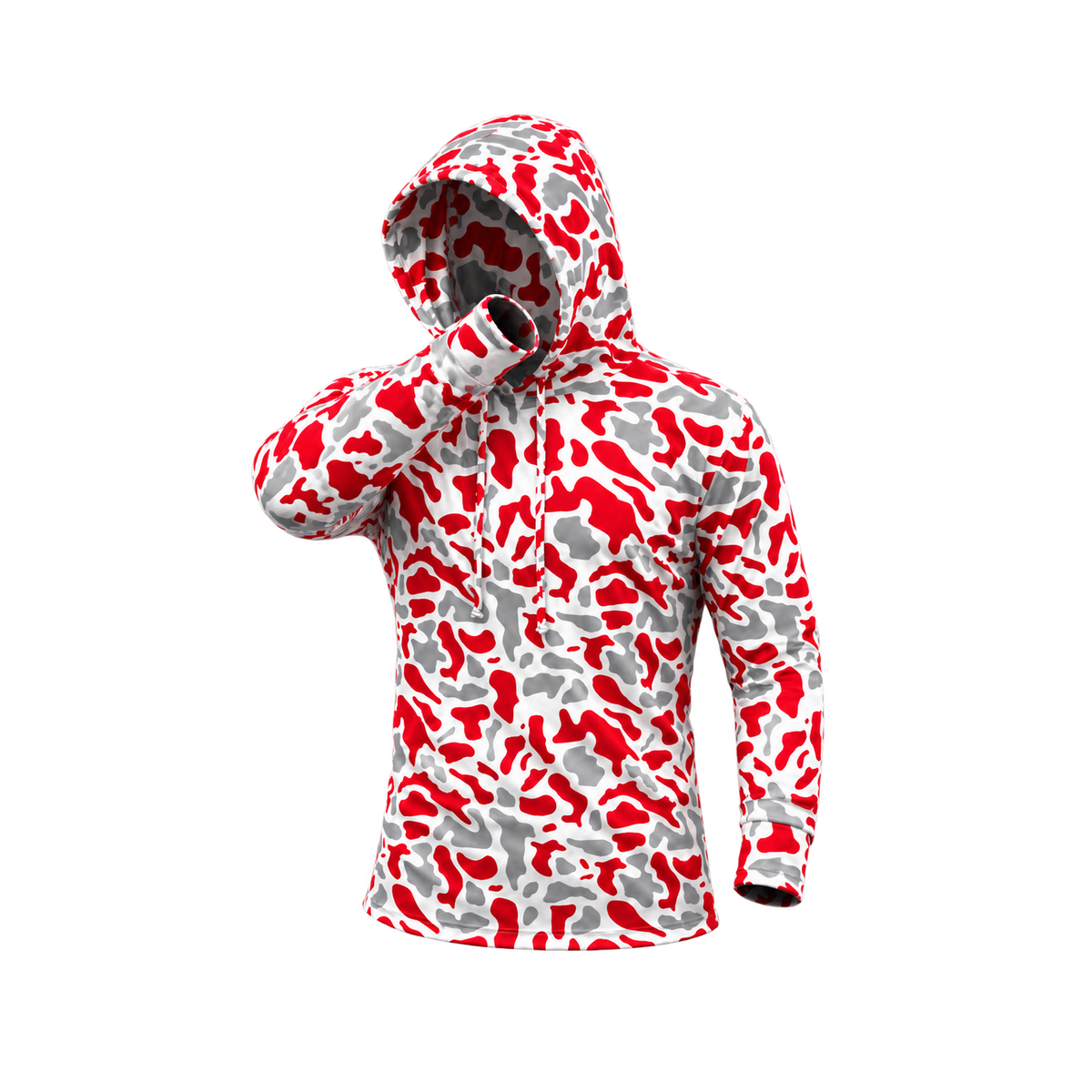 Strike Camo Performance Hoodie — Blaze dab pose — transparent square