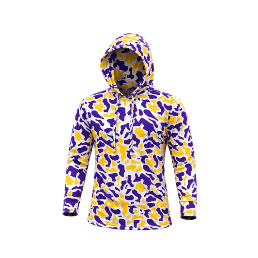 Strike Camo Performance Hoodie — Death Valley front — transparent square