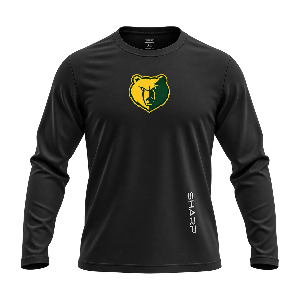 Highland Baptist UltraFit 2.0, Black with centered team logo
